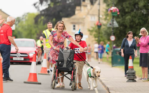 Felix is a regular at the Bourton One Mile Fun Run and a real favourite of the crowd