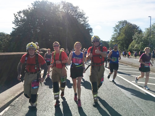 Alli Quinn joins fire & rescue team at Bristol Half Marathon