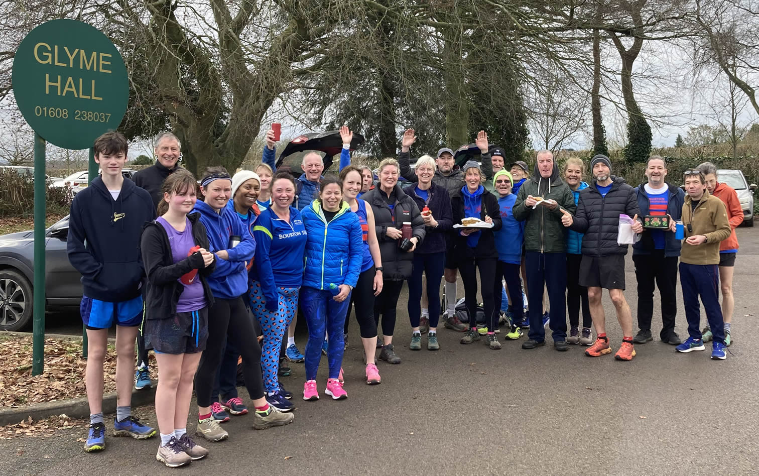 Bourton Roadrunners after Chipping Norton parkrun - 11-02-2023