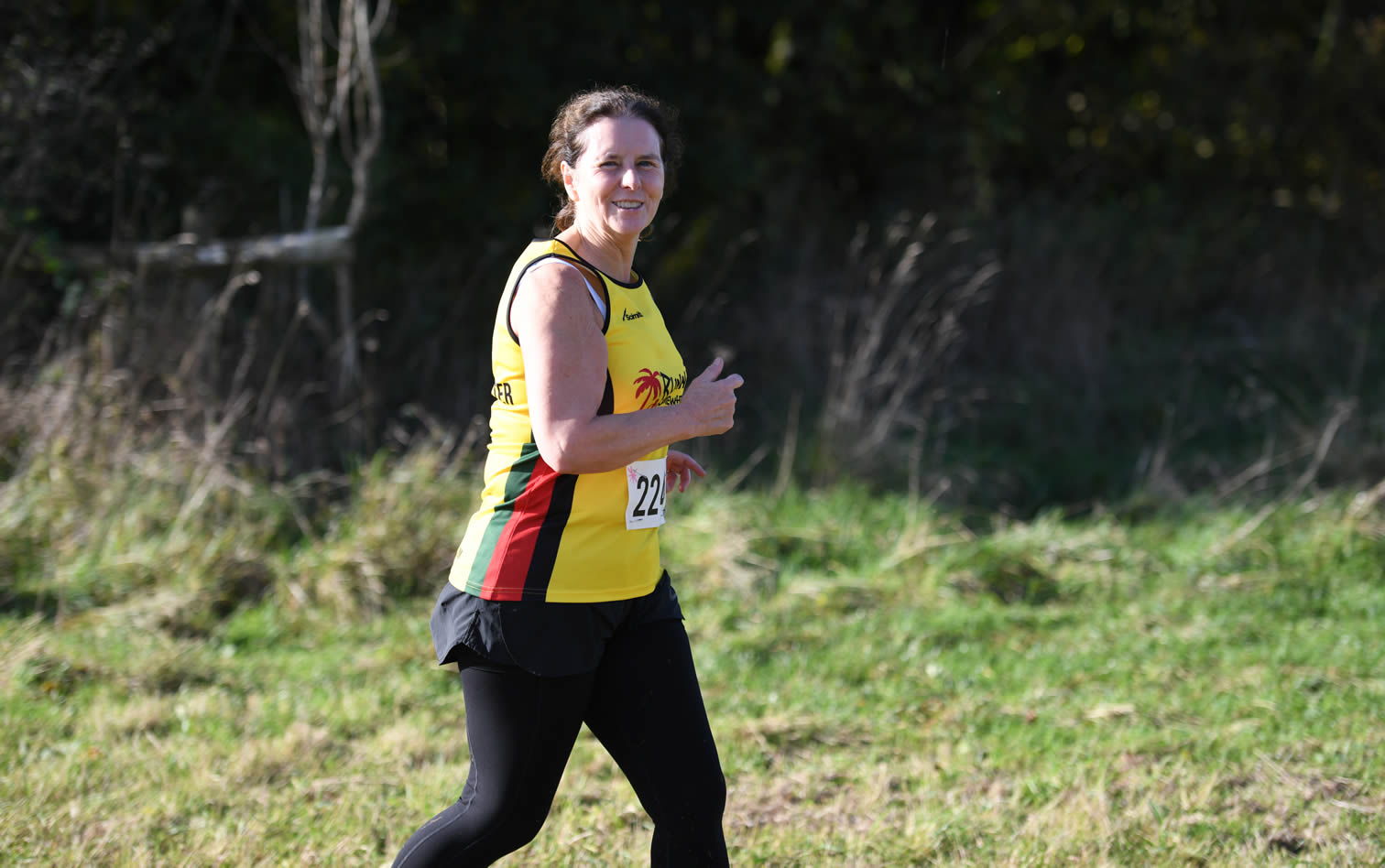 Linda Edwards at Gloucestershire AAA Cross Country League, Cirencester Park - 30th October 2021