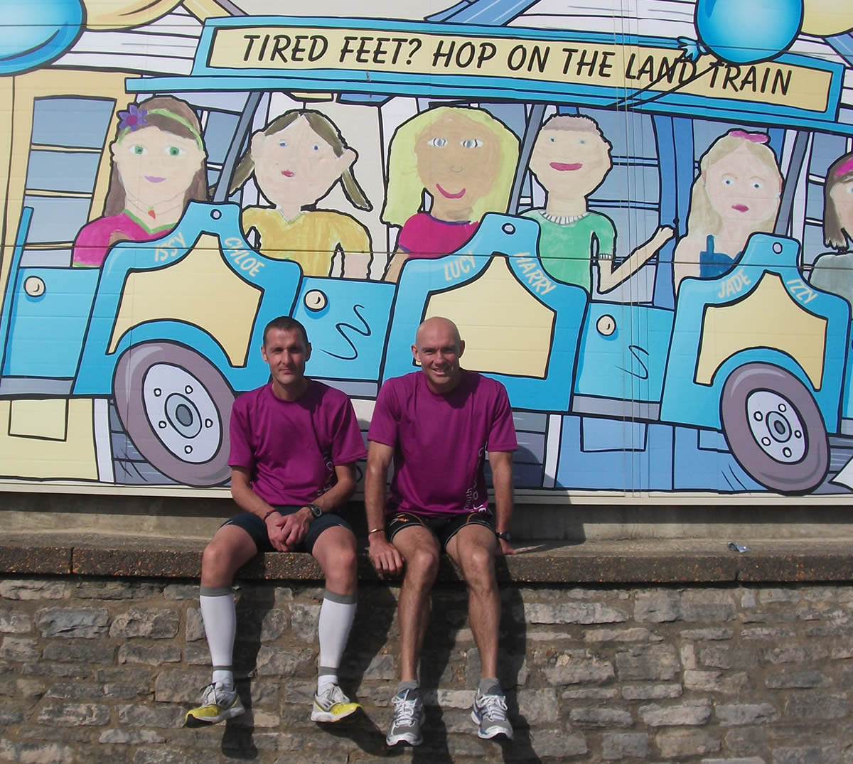Darren Long and Steve Edwards after the 2013 Bournemouth Marathon
