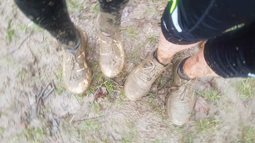 Evidence of muddy conditions at Cirencester Park parkrun - 30th December 2023