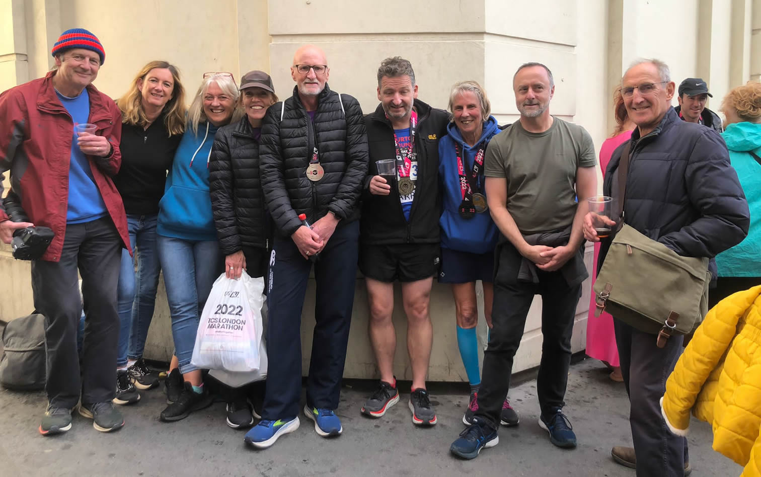 Bourton's runners and supporters at London Marathon - 2nd October 2022