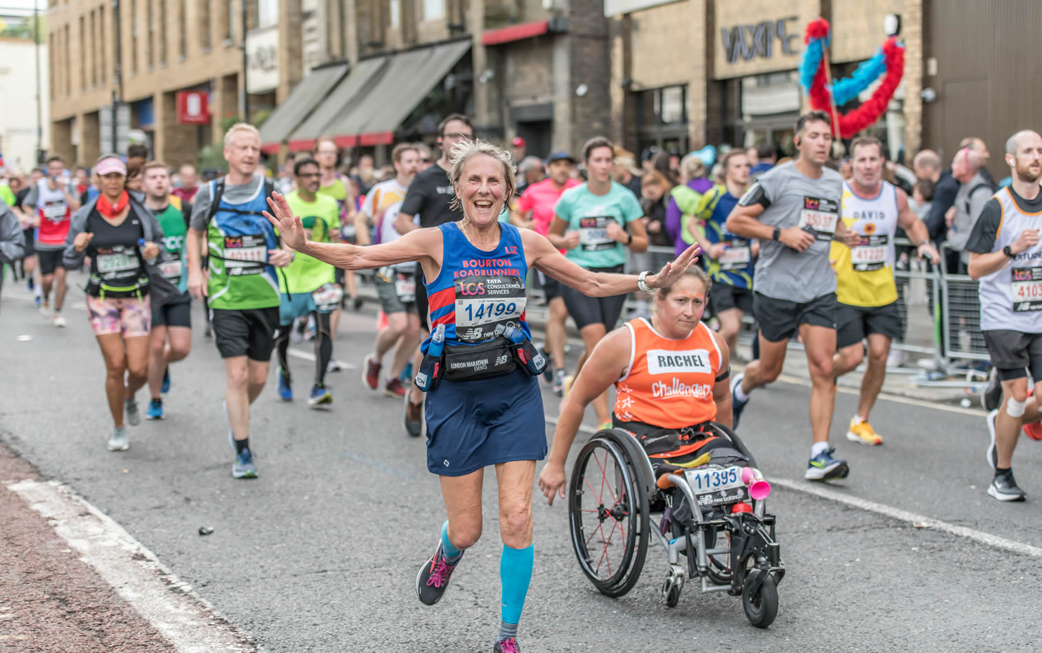 Bourton's Liz Hulcup at London Marathon - 2nd October 2022