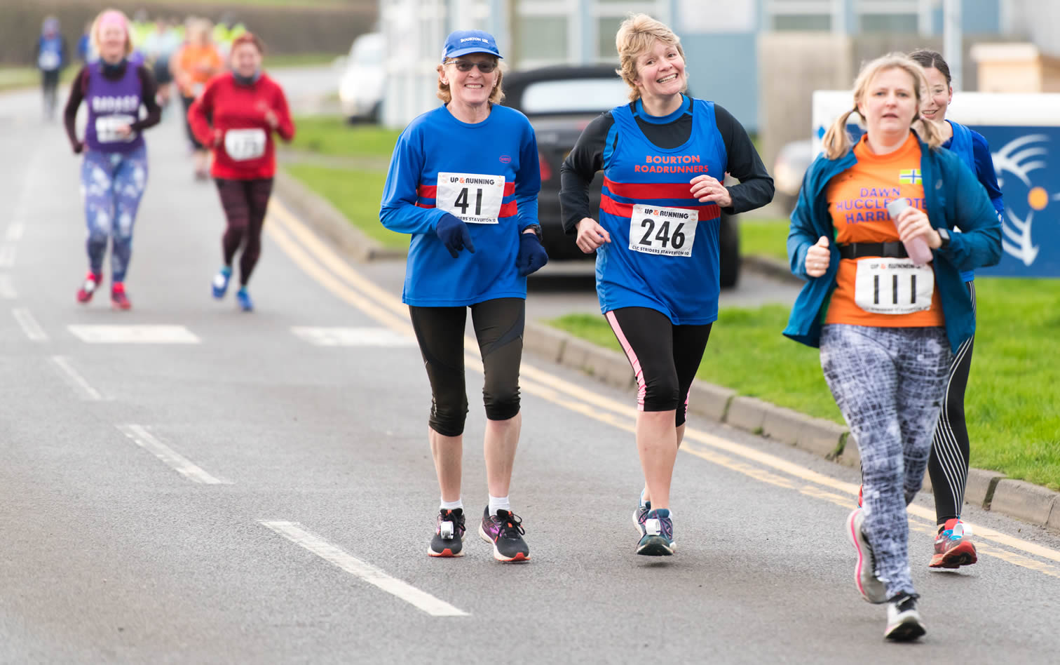 Bourton Roadrunners' Shirley Creed and Mary Worker at Staverton 10m - 26-01-2020