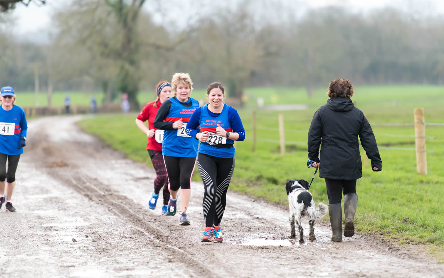 Bourton Roadrunners' Shirley Creed, Mary Worker and Janice Townsend at Staverton 10m - 26-01-2020