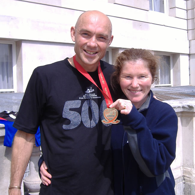 Steve & Teresa Edwards, London Marathon 2010