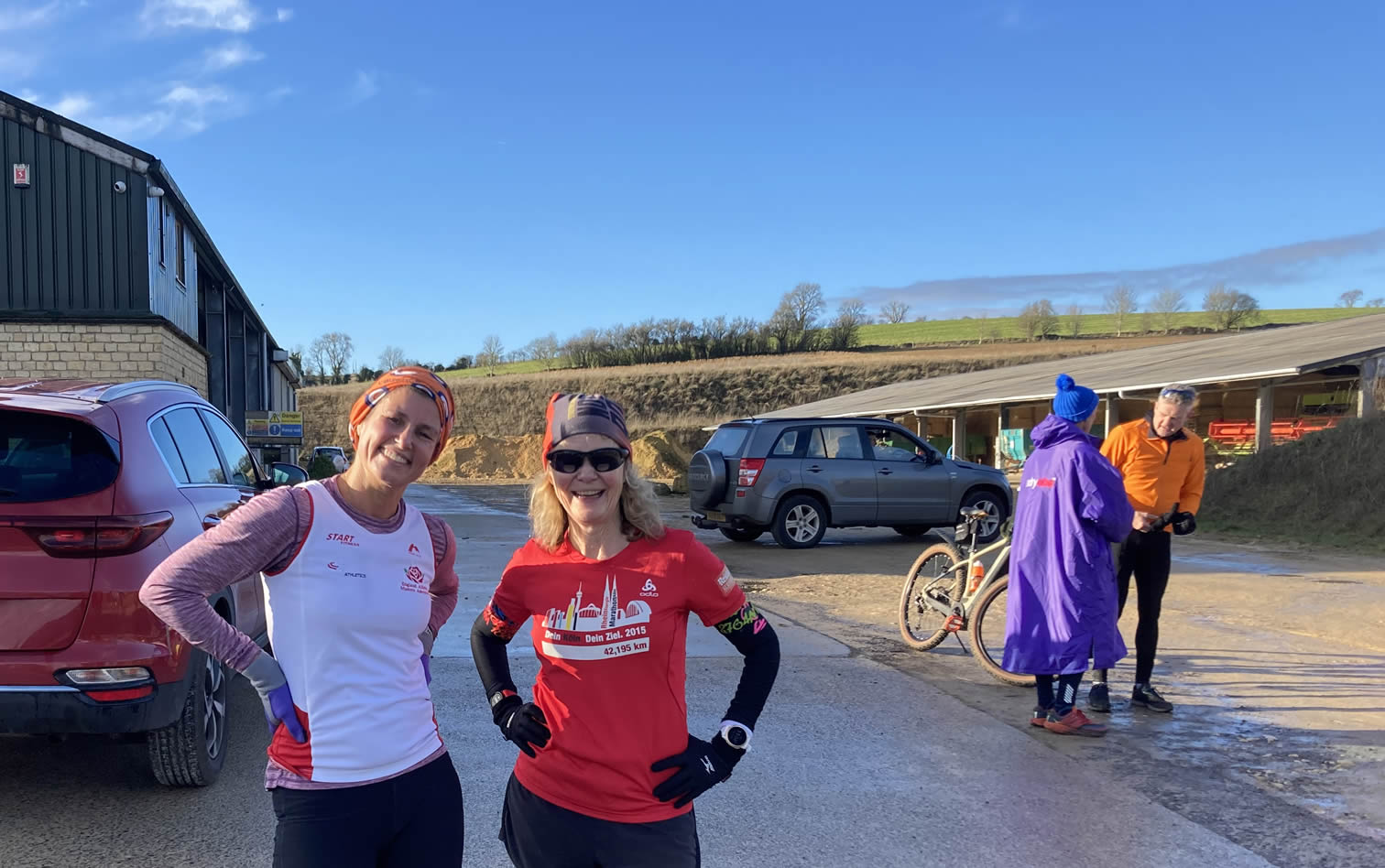 Lucy and Susan at BRR Social Relay, Guiting Power - 2nd January 2023