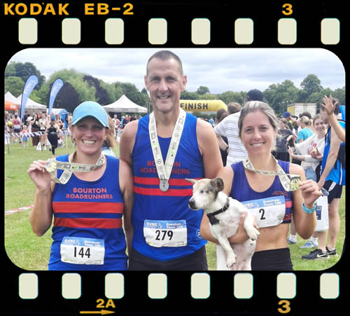 Max, Darren and Steph with their medals at Evesham 10K - 5th July 2026