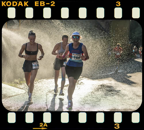 Claire Carroll enjoying the refreshing spray at Dingle Hill - 8th July 2026