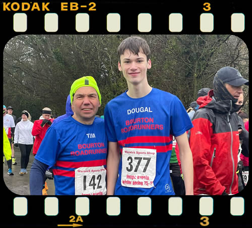 Tim and Dougal at Ilmington 10k Winter Series race 5