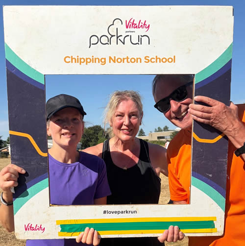 Louise, Jenny and John at Chipping Norton Parkrun - 25th July 2026