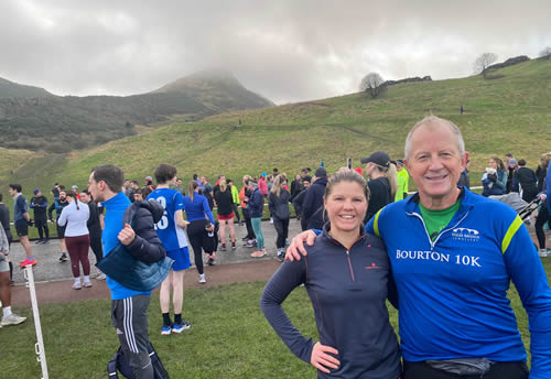 Lisa and Giles at Holyrood parkrun, Edinburgh - 13th January 2024. Click on image for a larger version