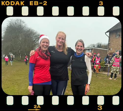Louise, Kate and Liz, Witney parkrun - 21st December 2024