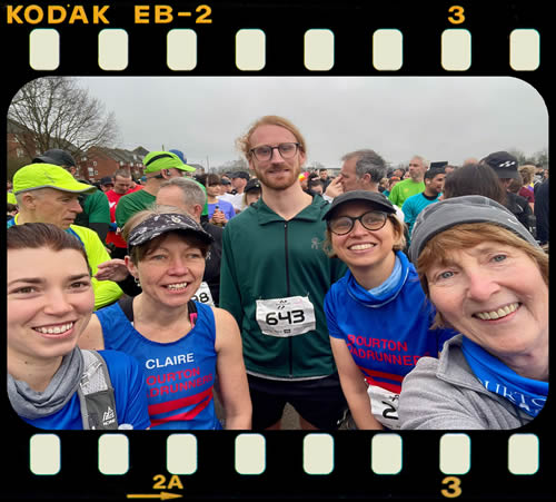 Part of the Bourton Roadrunners team at Warwick Half Marathon