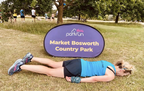 Photo of the week. Susan after Market Boswell parkrun - 28th June 2025